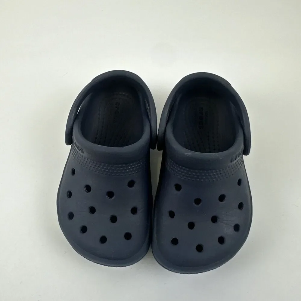 Crocs Classic Clog Toddler Navy Blue Slip On Waterproof Comfort Child‎ Baby 6